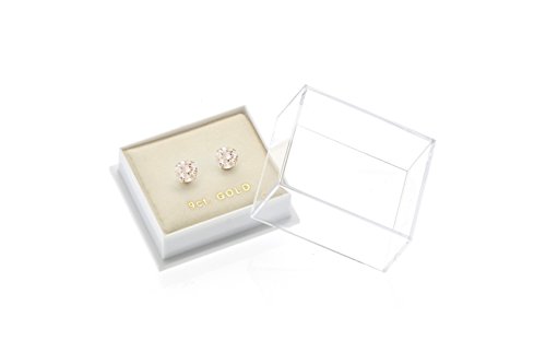 Orecchini in oro 375, 5 mm, con zirconia cubica