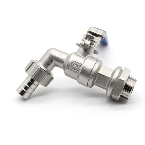 Bluvly 1/2 Inch Brew Kettle Ball Valve, Stainless Steel Ball Valve Weldless Bulkhead thumb #4