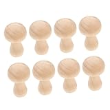 jojofuny 10 Stück Pilz-Ornament aus Holz natürlich Party Pilzpflöcke Pilzdekoration Graffiti-Pilz Herbst-Pilz- Garten Pilze Outdoor-Dekoration Miniaturpilze basteln Pilz Wanddekoration