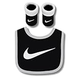 Nike 2 piece bib/booties 0-6 month, Newborn, Black