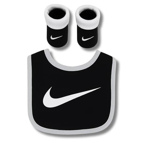 Nike 2 piece bib/booties 0-6 month, Newborn, Black