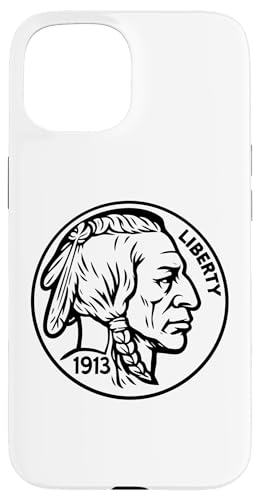 バッファロー ニッケル コイン コレクター 5セント 貨幣学 1913 アメリカ スマホケース iPhone 15 用