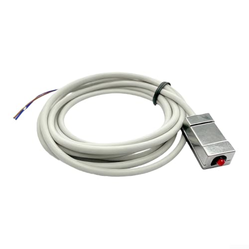 Sensor de interruptor magnético cilíndrico con doble cable CA/CC 24-220 V, diseño compacto de tubo de lengüeta para rendimiento, fontanería y accesorios de fácil instalación (tipo electrónico)