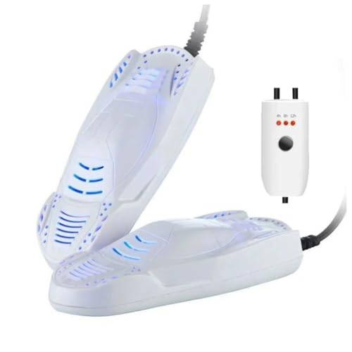 Jnchdghwa Secador de Zapatos Eléctrico con Temporizador, Desodorizante, Deshumidificador, Calentador de Pies para Botas de Esquí y Botas de Trabajo, para Uso Doméstico, Enchufe UE.