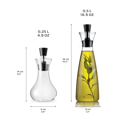 Eva Solo | Oil/Vinegar Carafe 0.5L | Drip-Free – no Oil or Dressing on The Table | Oilflask & Dressing Shaker | Danish Design, Functionality & Quality