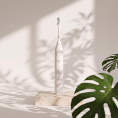 Image of ZEN-Z Sonic Electric Toothbrush for Adults & Kids | 6 months warranty,6 modes,60 Days Battery, IPX7 Waterproof, 4 Brush Heads, Silicone Bristles, USB Rechargeable, BIS Certified