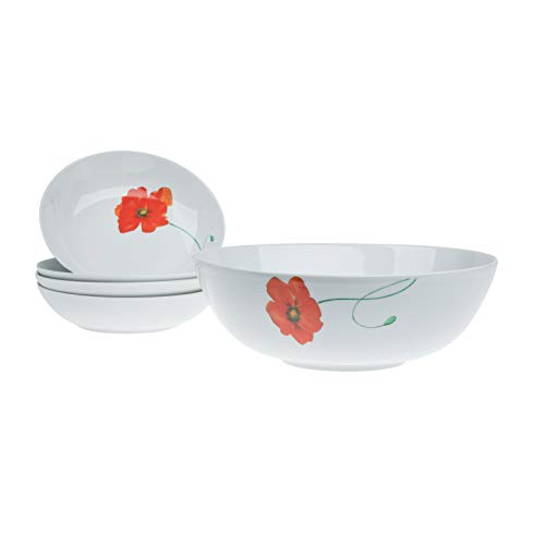Tabletops Gallery Poppy 5 Piece Serving Bowl Set