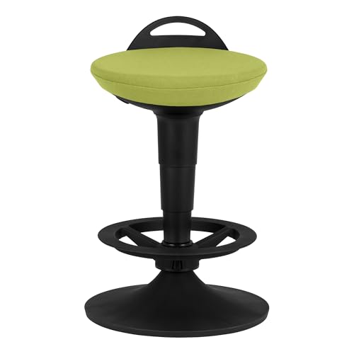 Image of Adjustable-Height Padded Lab Stool - Fern Green