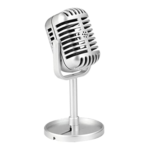 Image of ATORSE Classic Retro Vintage Style Microphone Prop Photography Props Old Mic Silver|Musical Instruments & Gear|Pro Audio Equipment|Microphones & Wireless Systems