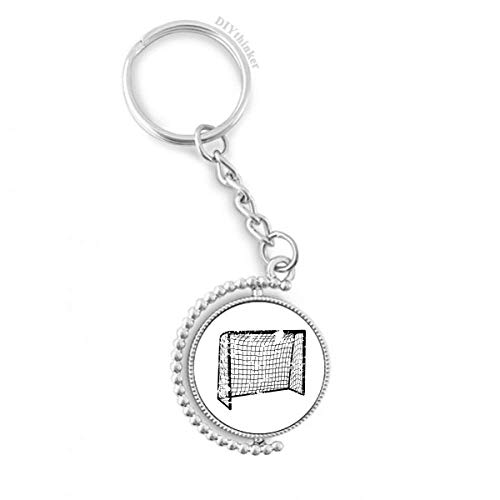 Llavero de fútbol giratorio negro ideal para tus llaves del coche
