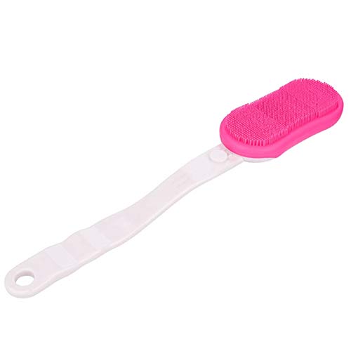 Sxmrmnx Red Electric Soundwave - Cepillo de baño de silicona con mango largo, masajeador de espalda, cepillo de limpieza impermeable
