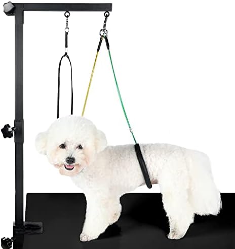 Dog-Grooming-Arm, 35" Adjustable Pet Grooming Table Arm with Clamp, Dog Grooming Stand for Small Medium Dogs at Home, Dog Grooming Table Arm