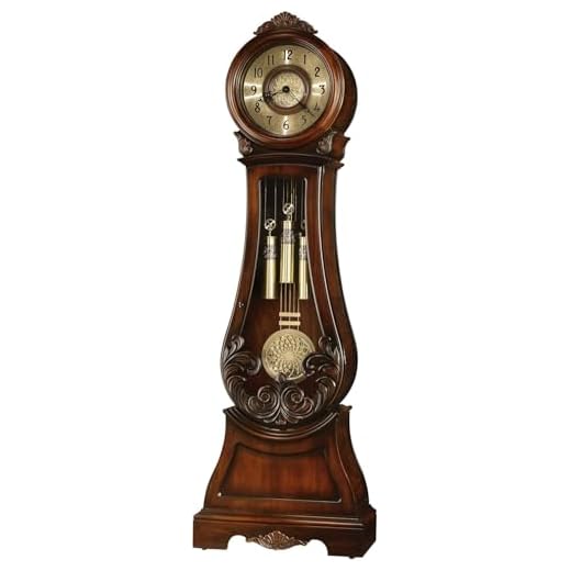 Howard Miller Diana II Wooden Grandfather Clock in Embassy Cherry Finish 611082N