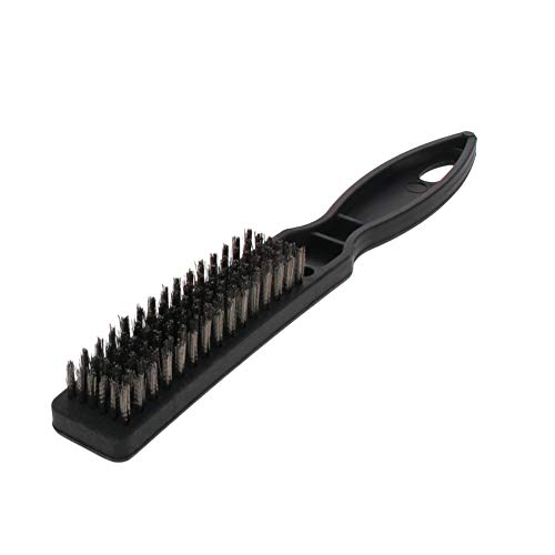 SUNCN ワイヤーブラシセット ワイヤーブラシ ナイロン 作業高さ15mm 作業長さ90mm ?長220mm 1個入り 鋼線 ステンレス 金属 サビ取り 錆落とし 目詰まり ナイロン