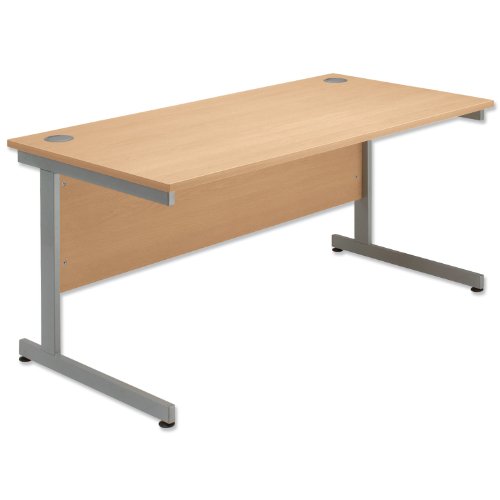 Sonix contratto scrivania Rettangolare Argento