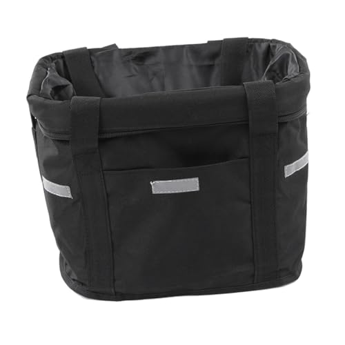 MOBUTOFU 防水キャンバス折りたたみ前掛け自転車バスケット ハンドルバー簡単取付けバッグ ショッピング ペット アウトドア用収納バッグ