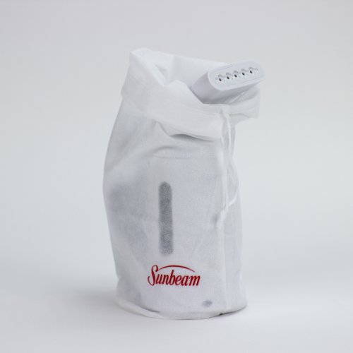 Sunbeam SB51W Garment Steamer Portable Handheld Fabric Steamer, 266 milliliter Water Tank, Fast Heat-up Powerful Travel Garment Clothes Steamer with High Capacity for Home and Travel, Travel Pouch Included