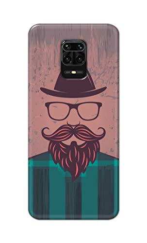 Image of PRINTFIDAA Man Icon with Beard Shirt Hipster Printed Designer Hard Case for Poco M2 Pro (6.67 inch) Back Cover -(e) RPM1001