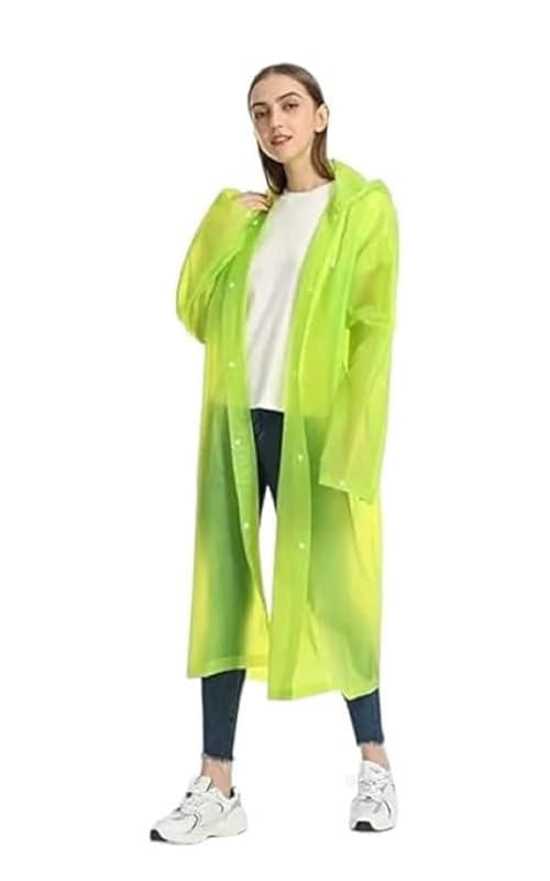w+ EVA Waterproof Rain Coat Hooded Universal Outdoor Water Resistant Portable Suit for Men Women Boys and Girls (Green1)-picture-45