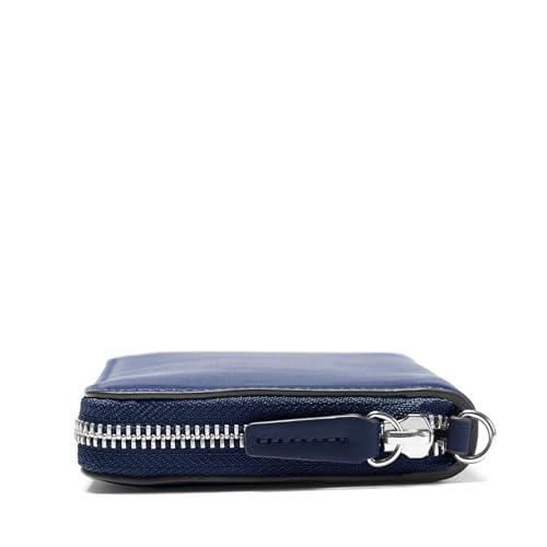 Leatherology Navy Blue Klyde Continental Wallet - 12 credit card slots, secure zipped coin pocket, multiple compartments for phone or checkbook3