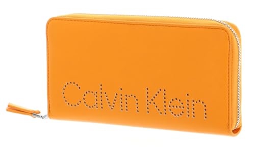 CK Set Wallet Z/A Large grand portefeuille Calvin Klein orange zippé
