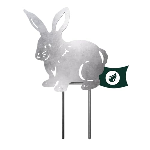 VERDOBA Kaninchen Gartenstecker - Silberne Hasen Garten Deko - Deko...