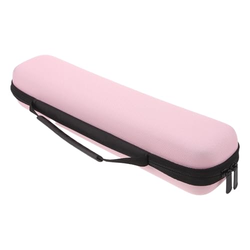 DEARMAMY Estuche para Flauta Dulce Soprano Rígido de Eva Rosa con Cremallera, Acolchado Interior y Asa Portátil, Bolsa Protectora para Transporte y Almacenamiento de Instrumentos Musicales
