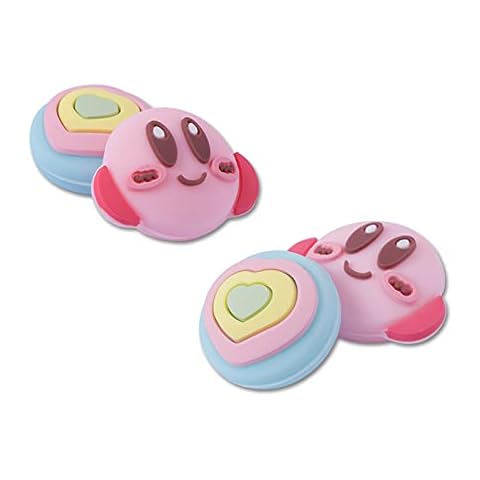 PERFECTSIGHT Cute Thumb Grip Caps Compatible with Nintendo Switch/Switch OLED/Switch Lite Console, Kawaii Soft Silicone Analog Stick Button Cover for NS Joycon Controller, 4PCS Joystick Cover (Kirby) Cover