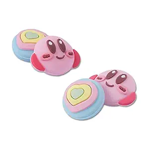 PERFECTSIGHT Cute Switch Thumb Grip Caps Compatible with Nintendo Switch OLED/Lite Console, Kawaii Soft Silicone Analog Stick Button Cover for Ns Joy-Con Controller, 4PCS Joystick Cap (Kirby)