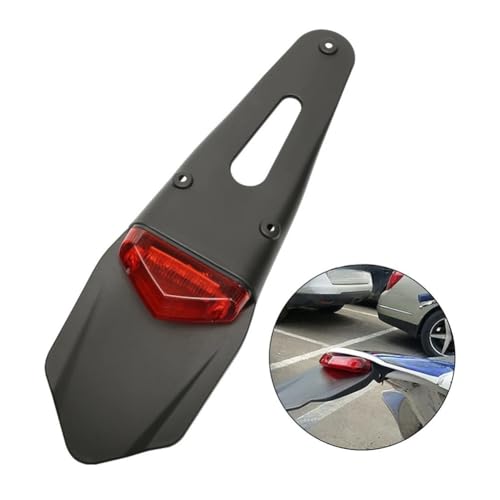 Feu arrière universel à LED avec support plaque pour moto endommagée