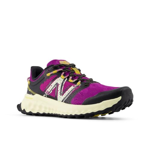 New Balance Tênis de corrida feminino Fresh Foam Garoé V1 Trail, Roxo fúcsia/preto/luz ambiente, 8.5