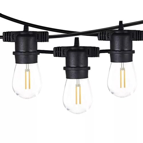 Kovalmax® Catena luminosa 10 porta lampada e27 cavo nero 11 mt corda prolunga esterno ip65