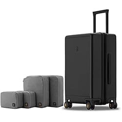 matte black luggage