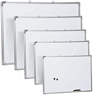 msc K-ONE Magnetic Whiteboard Dry Wipe Notice Board With Pens For Classroom Office Home (900 x 600mm)