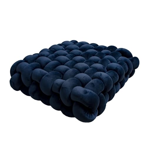 Cojín decorativo de nudos cuadrados de 12 cm de grosor, cojín de asiento de apoyo para ancianos, postoperatorio y embarazo, cojín elevador de sillón, 40 x 40 cm