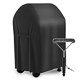 UKEER Funda para Barbacoa, Impermeable Cubierta para Barbacoa Funda Protector para Barbacoa Anti-Viento/UV/Impermeabilidad con Un Cepillo de La Parrilla (77 x 67 x 110 Cm)