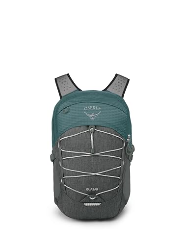 Image of Osprey Quasar 26L Commuter Backpack, Cascade Blue /Coal Grey Heather