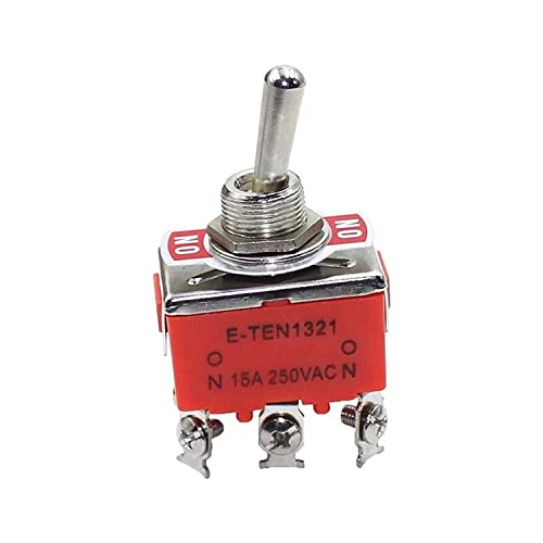 Interrupteur à bascule E-TEN1321 6 broches commutateur 15A 250V pour boîtier 12mm