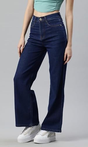 Image of ADBUCKS Wide Leg Jeans for Women | Jeans Pant for Women | High Rise Jean I