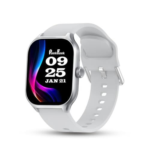 Image of PunnkFunnk NeoLux 1.96 inch HD Display Smartwatch for Men & Women 2025 with 110+ Sports Modes, Heart Rate, Sleep Monitor, IP68 Waterproof, Answer /Make Calls for Android & iOS(Grey)
