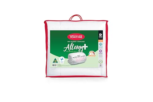 Tontine Allergy Plus Anti Stain Quilt Doona – All Seasons Comfort – Soft Microfibre Cover and StainEase Fabric Protection – Medium Weight & Machine Washable – Double