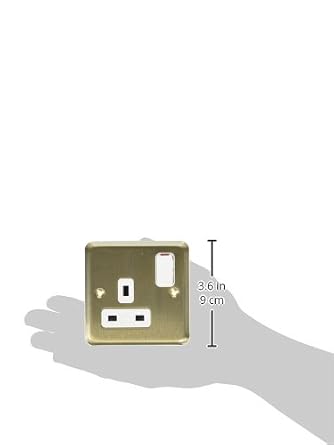 MK K2958SAG Single Dual Earth Switch Socket with Double Pole - Satin Gold