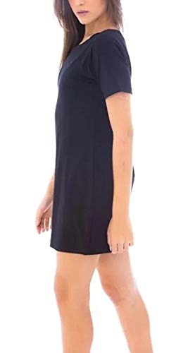 Vestido Camisetão Feminino Para Mulheres Alta Qualidade Super Estiloso – Slim Fitness Fashion – Pret