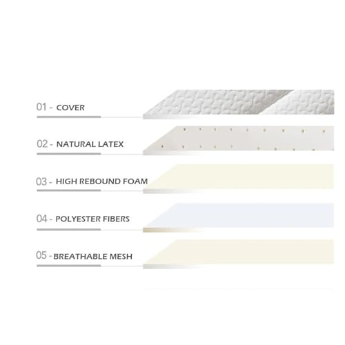 Lit pliant portable matelas latex naturel double pliable maison - 4