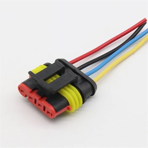 Conectores de cable para evitar corrosión con 4 pines y junta de goma 2