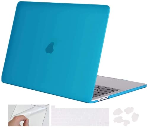 Image of MOCA Case Compatible for New Apple MacBook Air 13 inch 2026 2025 2024 2022, M5 A3449 M4 A3240 M3 A3113 M2 A2681 Touch ID, Mac Air 13.6 inch Laptop Protective Plastic Hard Shell Cover (Aqua Blue)