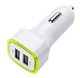 Shot Case - Double Adaptateur LED Prise Allume Cigare USB pour ZOPO Speed 8 Smartphone Double 2 Ports Voiture Chargeur Universel (Couleur Jaune)
