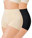 Nebility 2 Pack Women's Shapewear Tummy Control Shorts Body Shaper Underwear Butt Lifting Panties