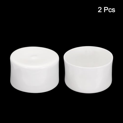 Image of uxcell 2pcs Rubber End Caps 90mm ID Vinyl Round Tube Bolt Cap Cover Screw Thread Protectors White, 50mm Height