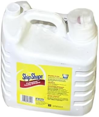 Ship-Shape Professional Liquid Laundry Detergent (300 Fl Oz) – Salon-Strength Washing Detergent for Towels, Capes & Linens – Removes Oils, Dyes & Odors – HE Compatible – Light Lemon Scent image 2